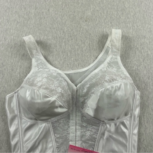 EXQUISITEFORM RN#139861 POSTURE SUPPORT WOMEN’S LONGLINE / BRA SIZE:36C WHITE - Picture 3 of 15